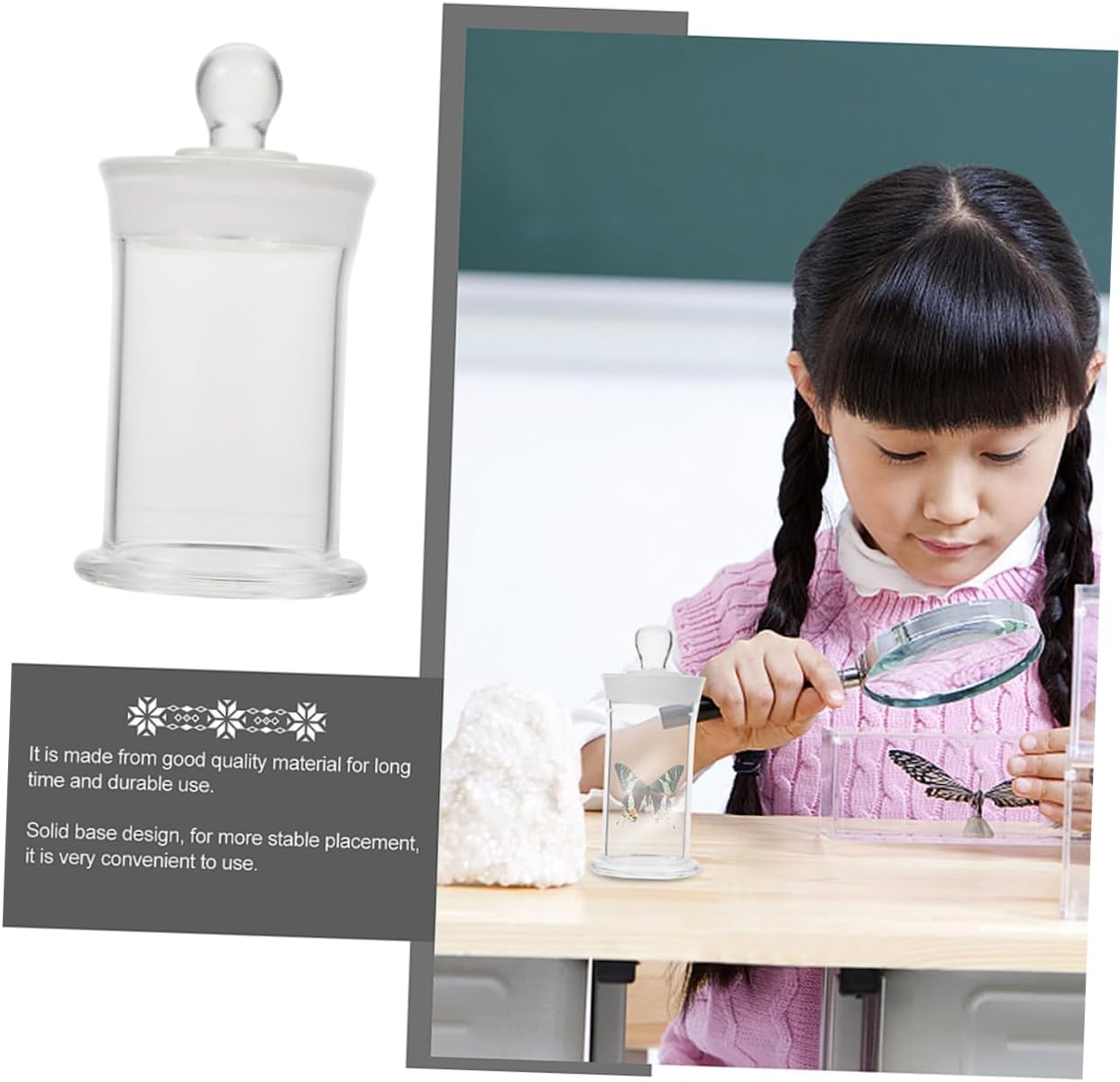 Cabilock 2pcs Clear Heat Resistant Specimen Bottles Laboratory Sealing Vials for Sample Storage Borosilicate for Research and Education