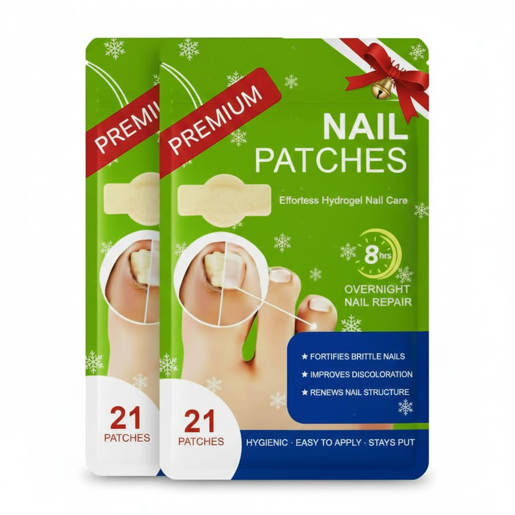 Premium Fungal Nail Patches Toenail Care Extra Fungus Strength 42 Pcs Nighttime Repair Damaged Treatment Discolored Nails 8 Hour Safe Sensitive Skin Easy Apply Women Men gift (42 Count)