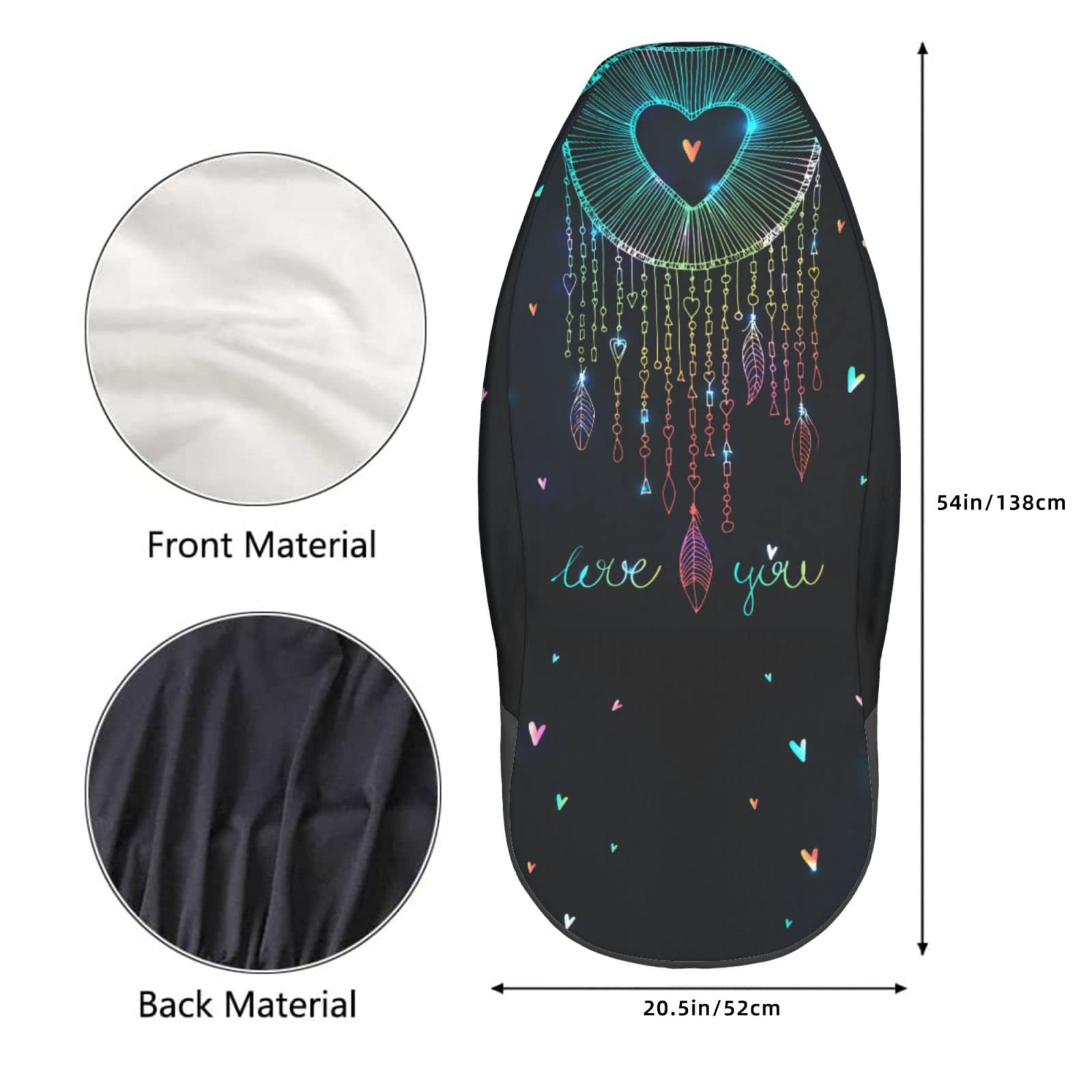 FeHuew Colorful Dream Catcher 2 Pcs Car Seat Covers Set Vehicle Front Seat Protector Auto Interior Accessories Protetors Car Mat Covers Universal fit Most Car SUV Van Truck