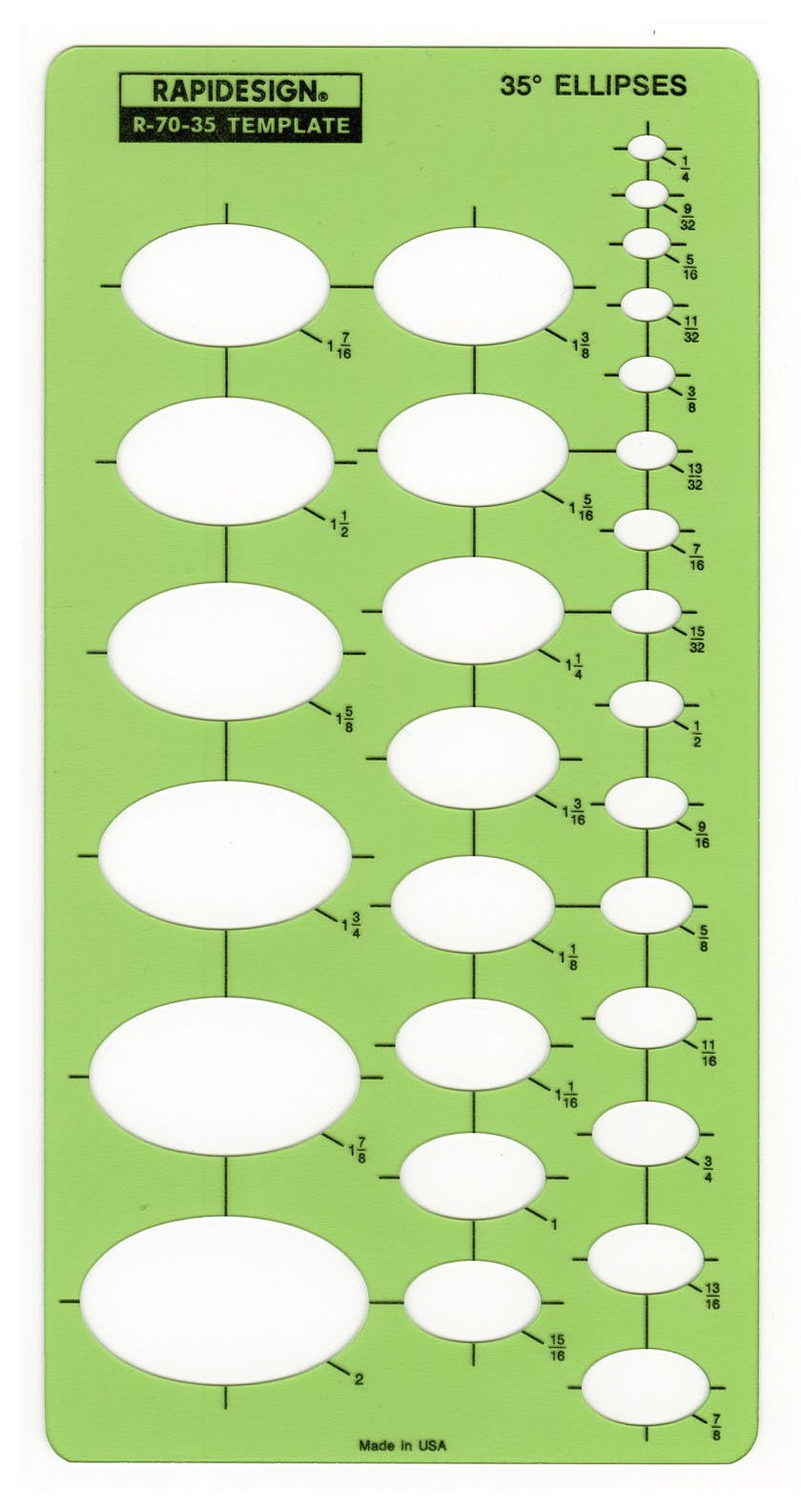 Rapidesign 35-Degree Ellipse Template, 1 Each (R70-35)