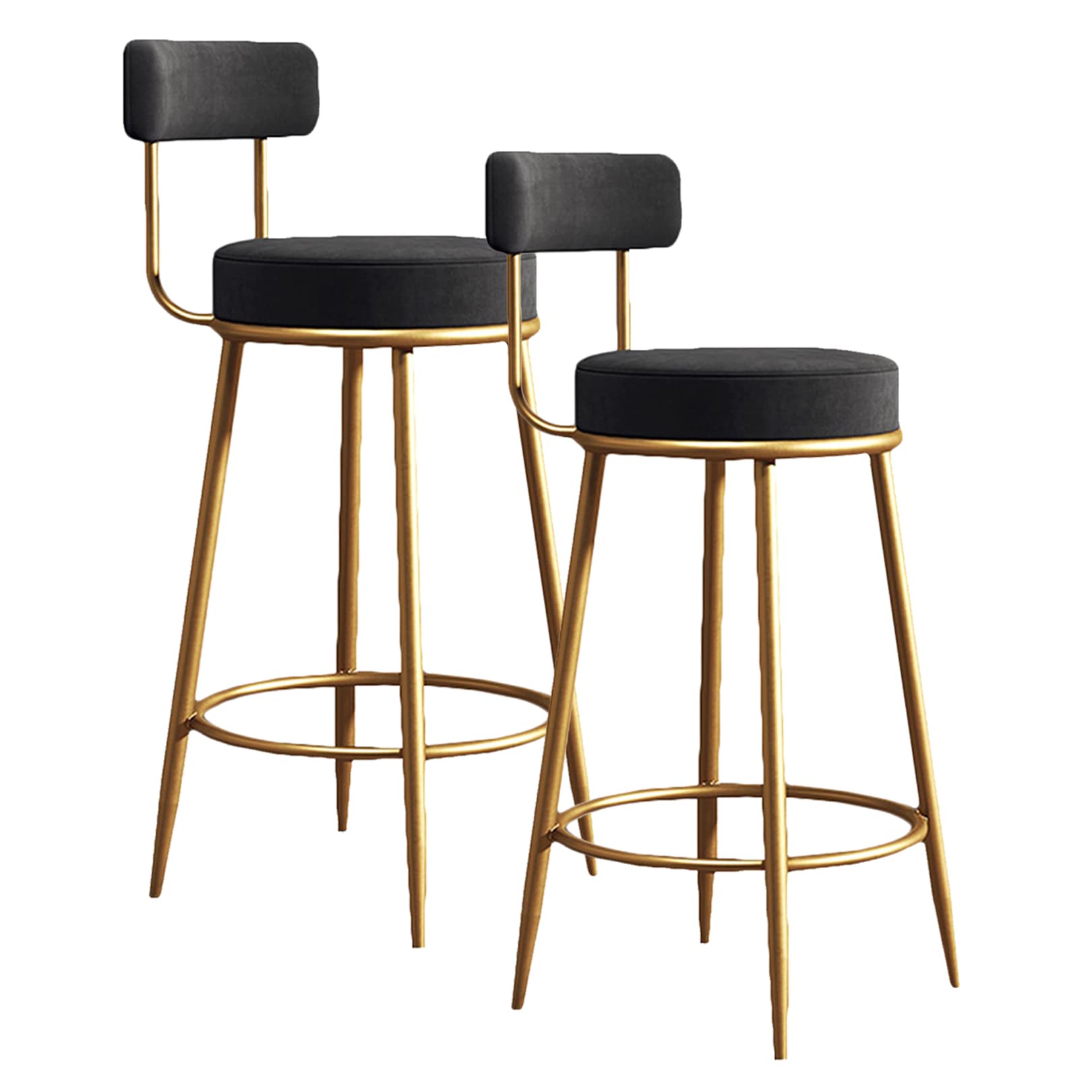 Tabourets de bar comptoir maison DASHADAO lot de 2 sièges hauts 65 cm