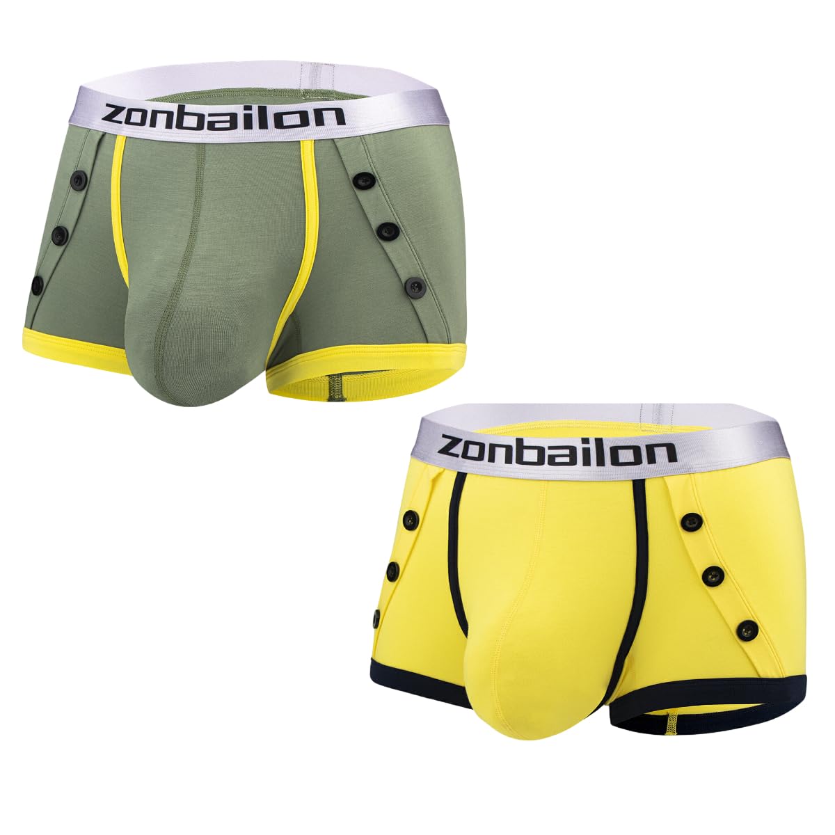 ZAIGGUT Mens Bulge Pouch Boxer Bamboo Viscose Underwear Low Rise Trunk