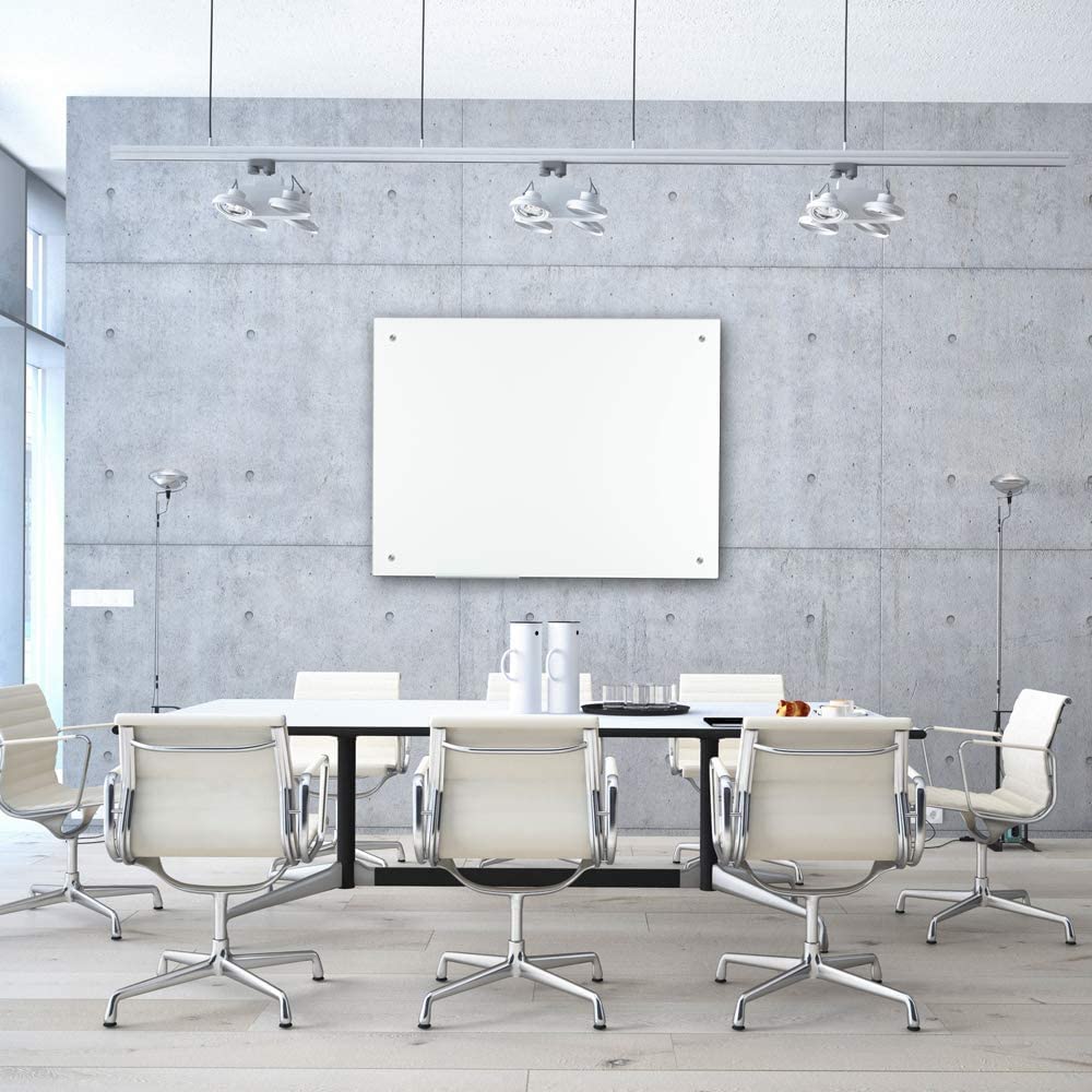 XBoard Glass Whiteboard 48 x 36 Inch, Large Glass Dry Erase