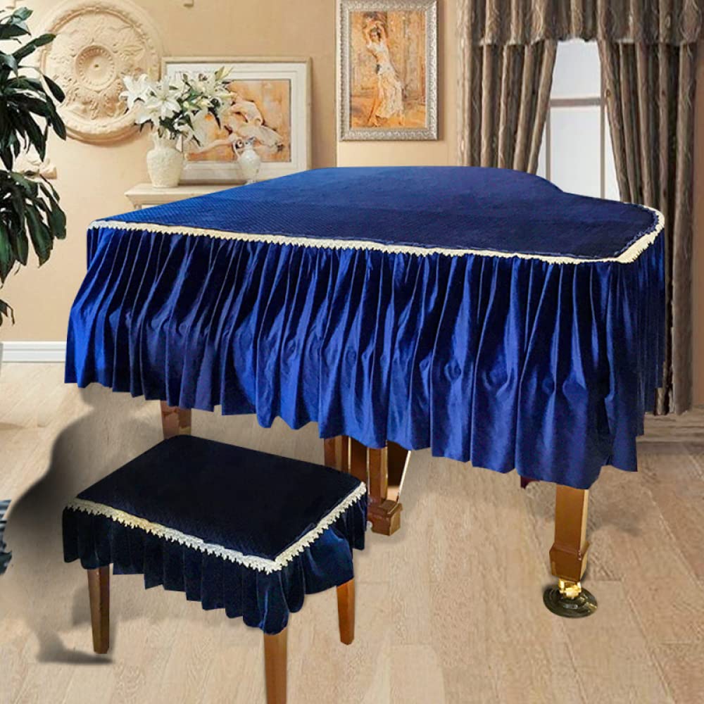 LekLai Copertura per Pianoforte Copertura per Pianoforte a Coda Panno per Pianoforte Antipolvere Mezza Copertura Copertura per Pianoforte Di Lusso Leggero Copertura in Tessuto per Pianoforte Semplic