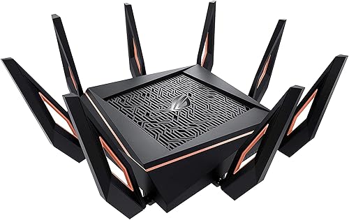 ASUS ROG Rapture WiFi 6 Gaming Router (GT-AX11000) - Router inalámbrico Tri-Band 10 G, CPU de 4 núcleos de 1.8 GHz, WTFast, puerto de 2.5 G, admite