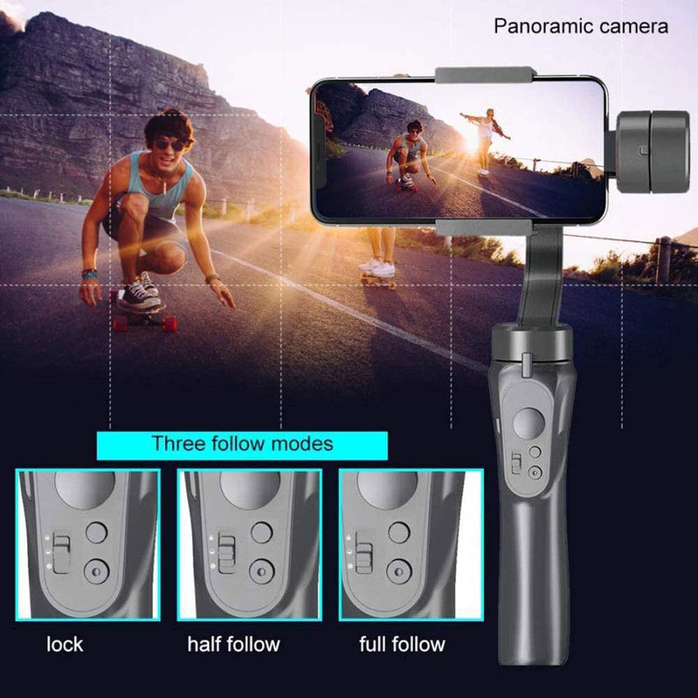 LJJ Gimbal inteligentny wieloosiowy stabilizator z płynnym śledzeniem twarzy dla Vlog Youtuberów, statyw / balans dla wszystkich iPhone i Android