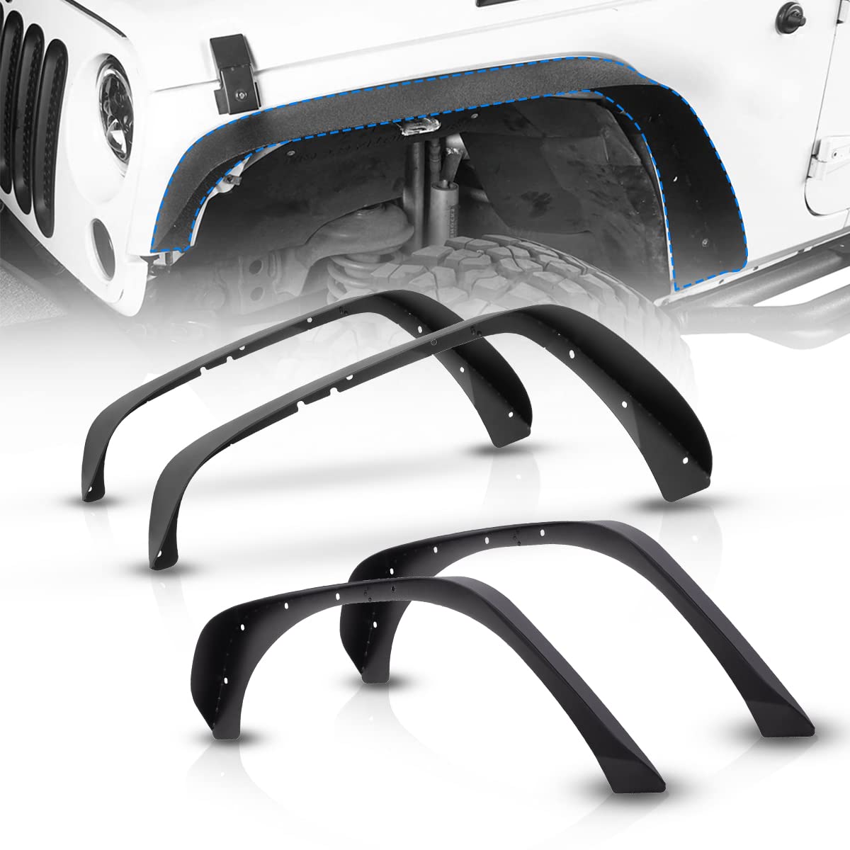 Buy HAWKLEY Front & Rear Fender Flares Compatible with for 2007 2008