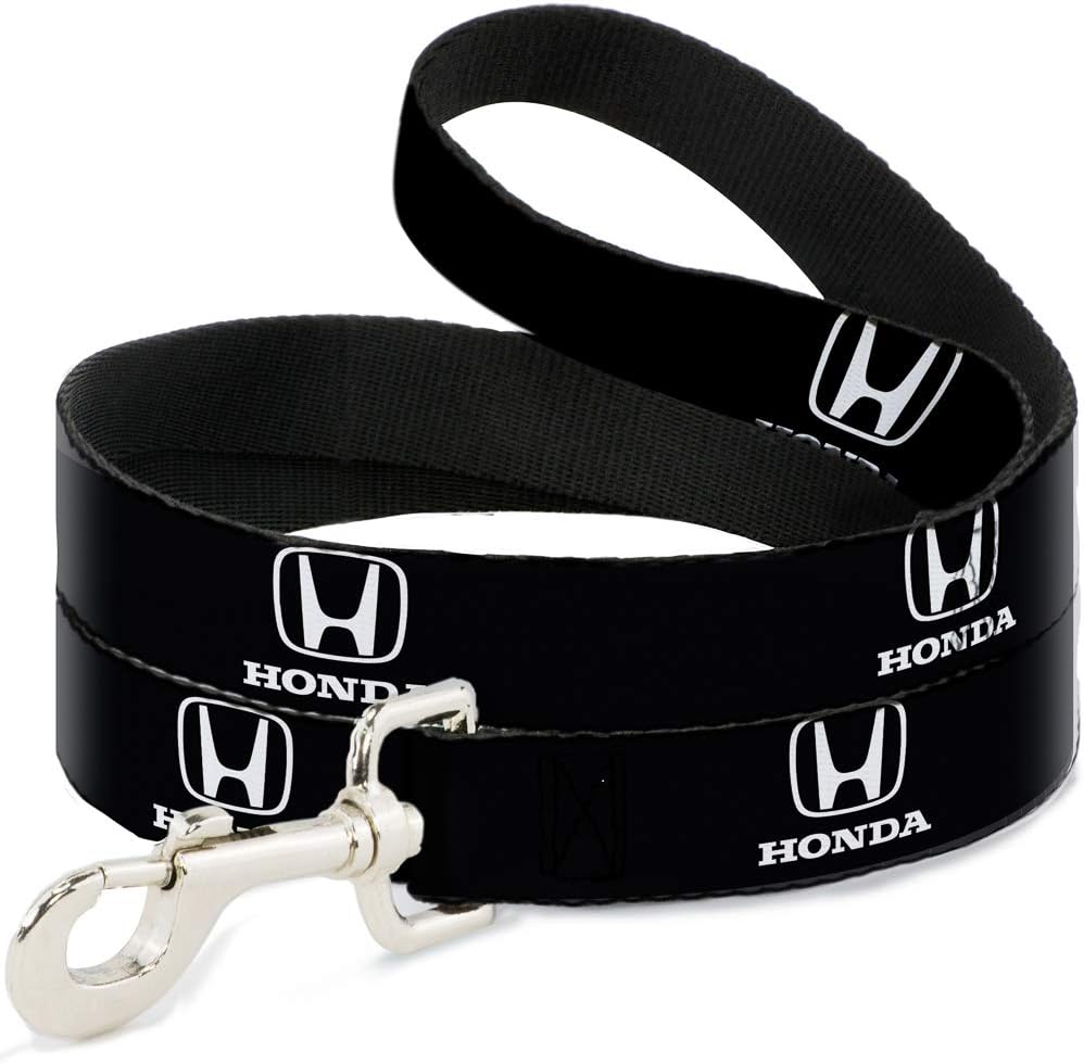 Buckle-Down Pet Leash - Honda Logo Black/White - 4 Feet Long - 1.5" Wide