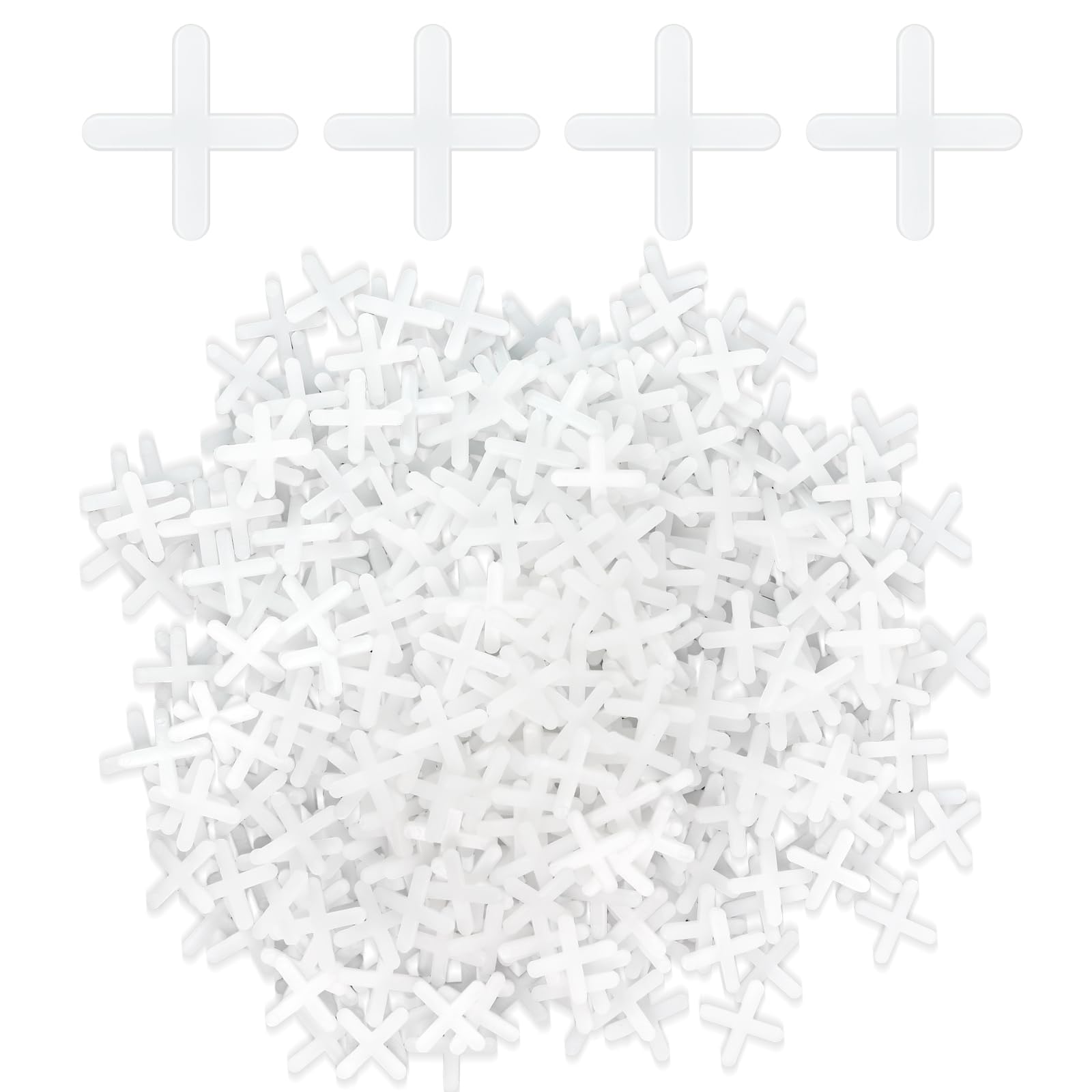 500 Pcs 3 mm (1/8 Inch) Plastic Tile Spacers for Stone and Ceramic Tile | 500-Piece Pack,3 mm Spacing,Even Tile Layout,Plastic Construction,Multiple Installation Uses
