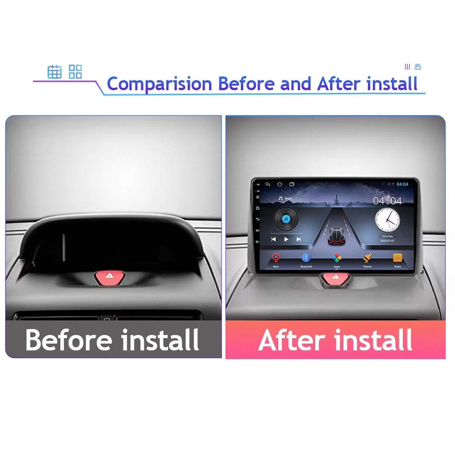 Bezprzewodowy System Audio Dla Apple Carplay dla Peugeot Expert 2 G9 2007-2017 Przenośny Ekran Dotykowy Carplay Z Siri, Bluetooth, Nadajnikiem, Sterowaniem, 8 Rdzeń 4G+64G