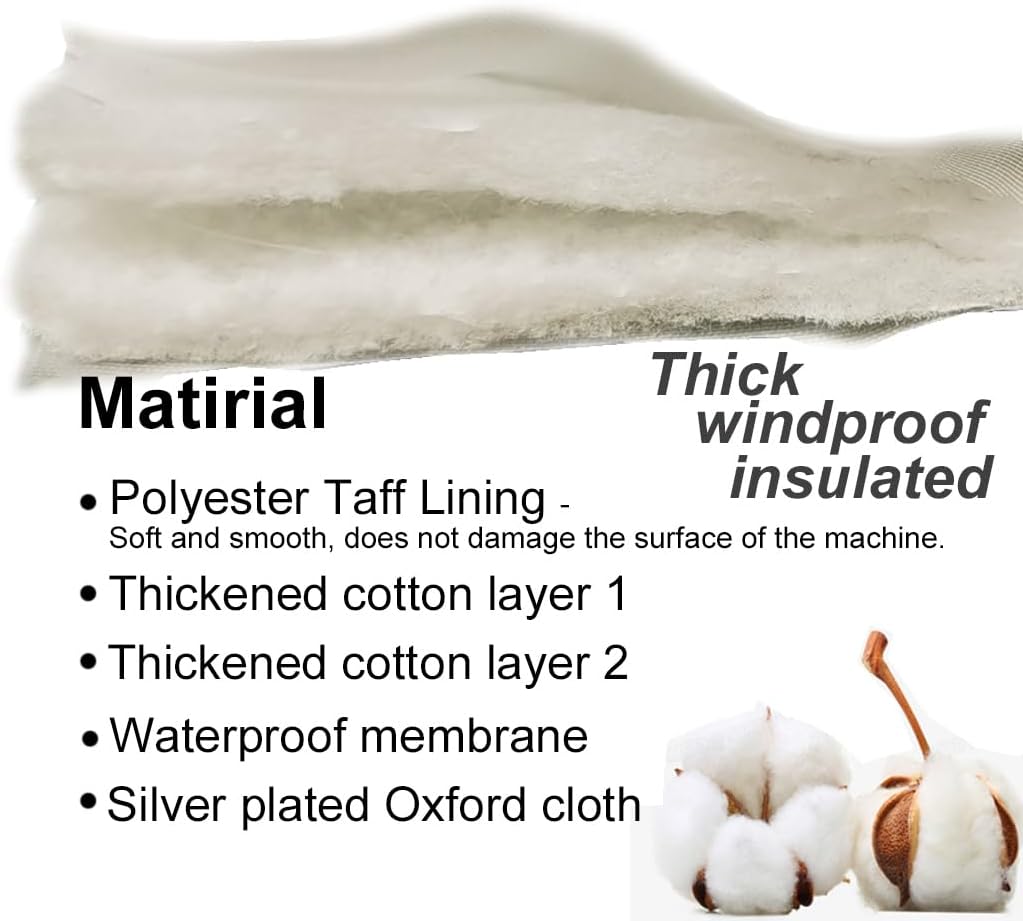 Indoor Window Air Conditioner Cover, Silver, Quilted Insulated Waterproof, Double-Layer Cotton Padding, Windproof Design (L-23.2*14.5*3in)