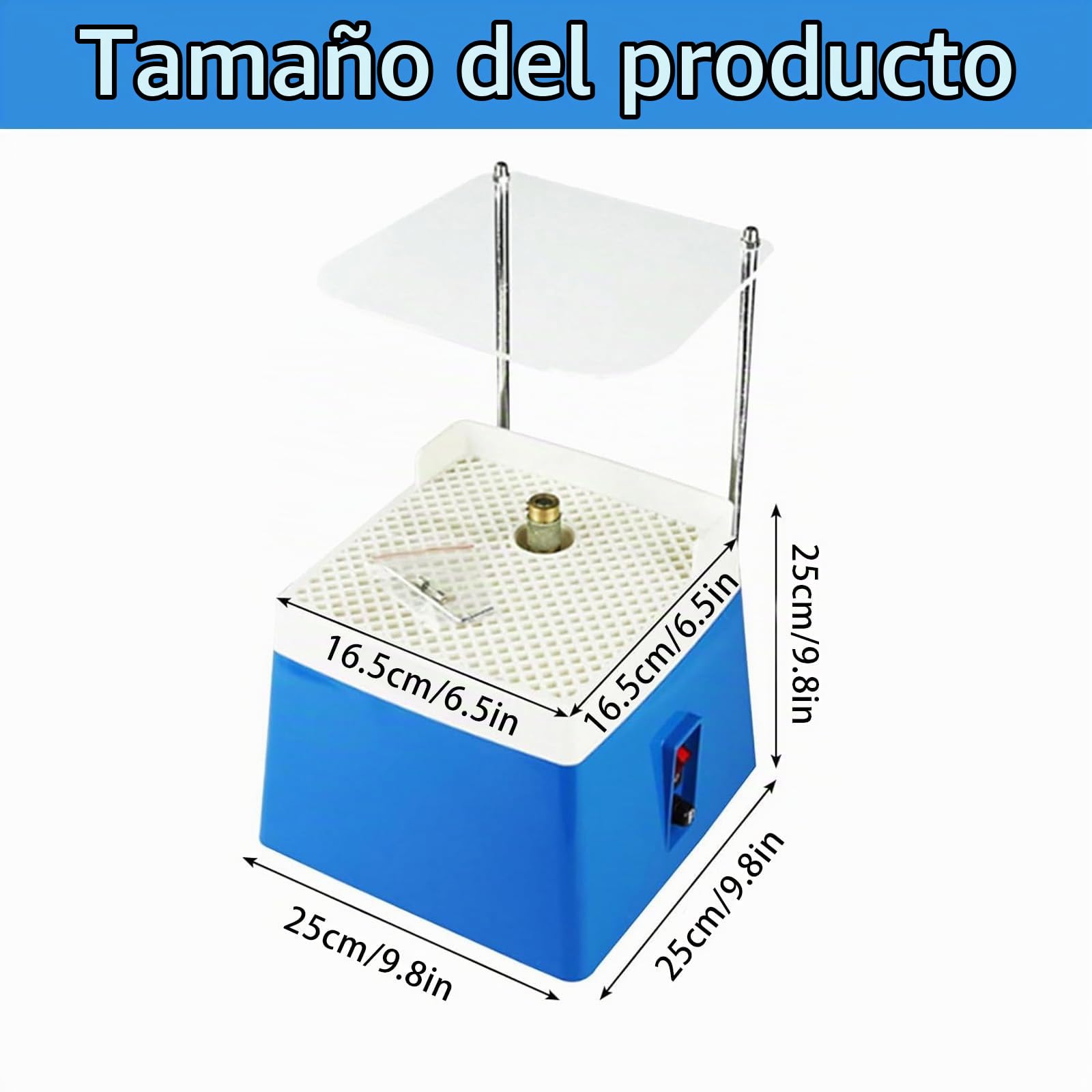 Amoladora De Vidrio PortáTil De 65 W, 4200 R/Pm MáQuina Pulidora Con Placa Deflectora Para Vidrio Y CeráMica Sistema AutomáTico De Agua