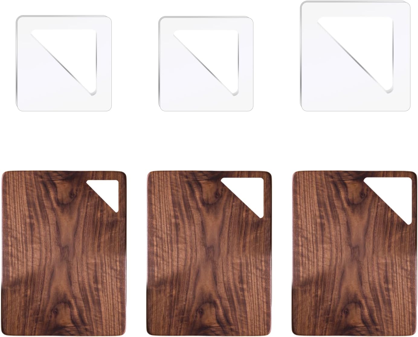 Amazon.com: Betagt 3 Pcs Triangle Cutting Board Template, 2/2.5/3 Inch ...