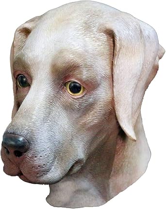 Latex Animal Dog Mask Labrador Masks Disguise Adult Headgear Halloween Mannequin Party Costume Brown Labrador Mask