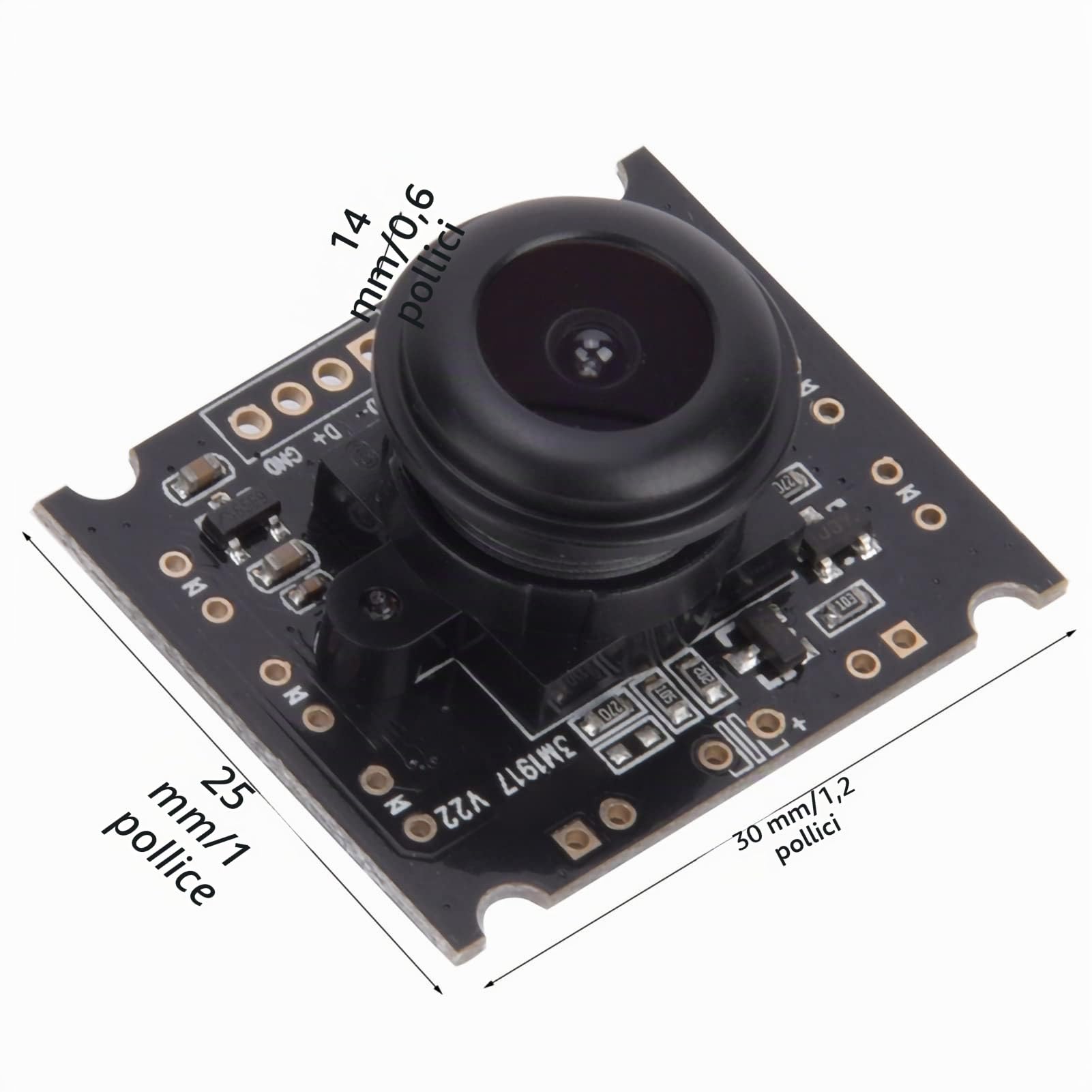 Usb Camera Module, Modulo Telecamera Webcam USB, Scheda Webcam Mini UVC Grandangolare 110 °, Modulo Telecamera Ad Alta Risoluzione 2048 X 1536 per Sorveglianza di Telefoni Cellulari