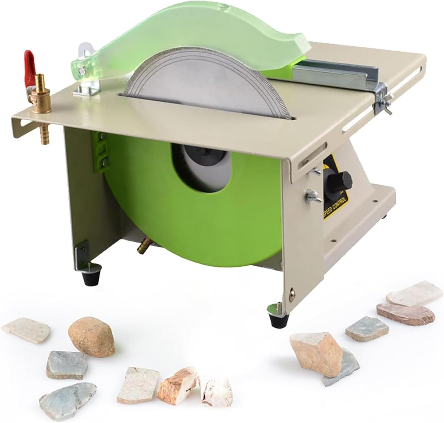 IMOSEI Mini Table Saw Rock Lapidary Polisher, Jewelry Lapidary Saw, 500-7000r/min, Angle Adjustable, for Grinding Jade, Amber, Beeswax