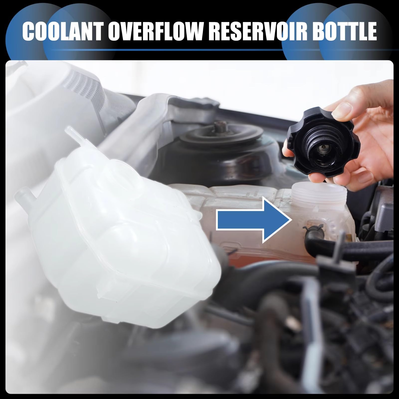 Compatibile Con Chevy Per Impala 2014-2019 Per Malibu 2013-2016 Serbatoio Di Espansione Del Liquido Di Raffreddamento Del Motore, Bottiglia Di Troppo Pieno 22950436 Vaschetta Radiatore