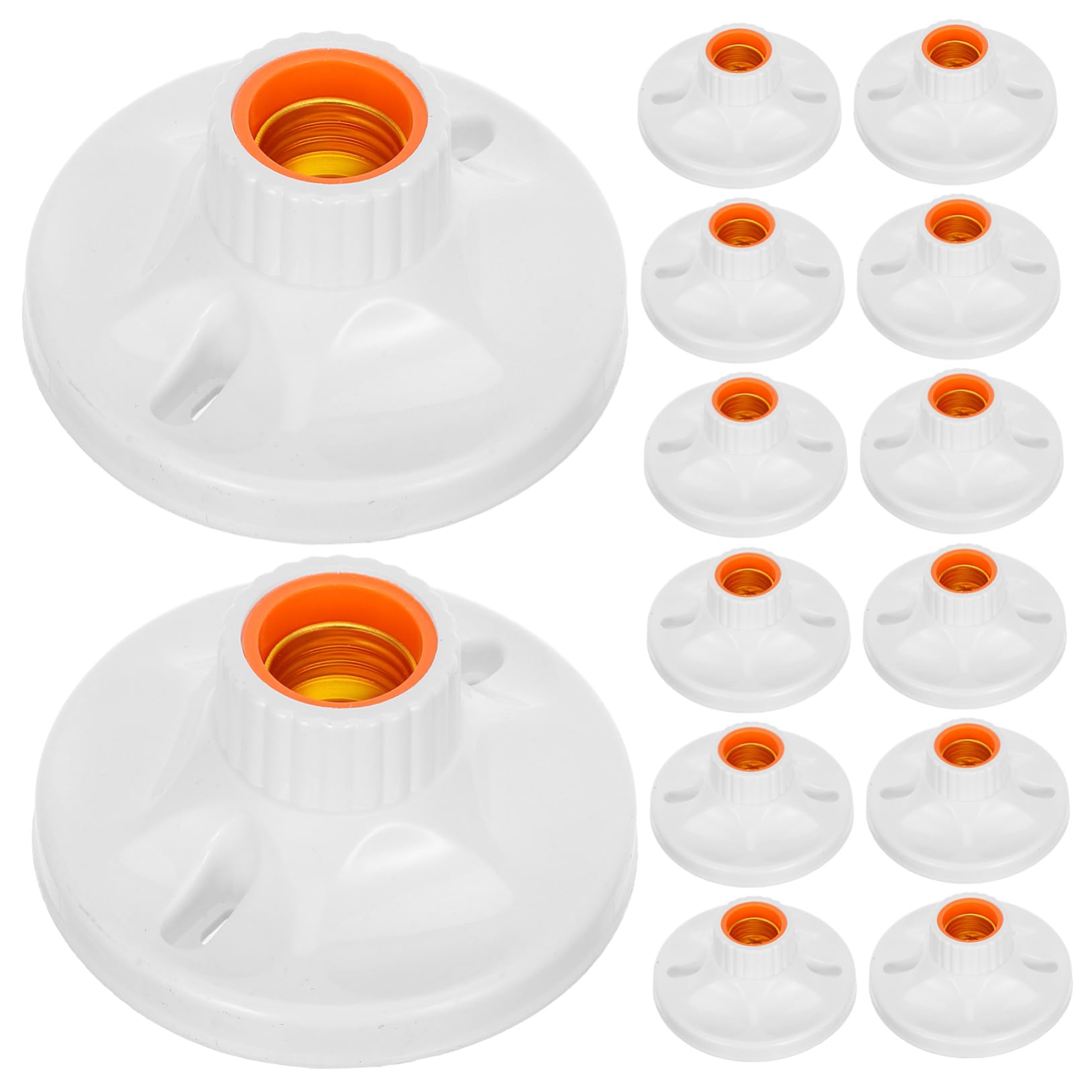 Uonlytech Lot de 24 Douilles à Vis E27 pour Lampes, Douilles de Rechange en Pp et Cuivre, Illumination Brillante et Sécurisée, Adaptées aux Applications Résidentielles