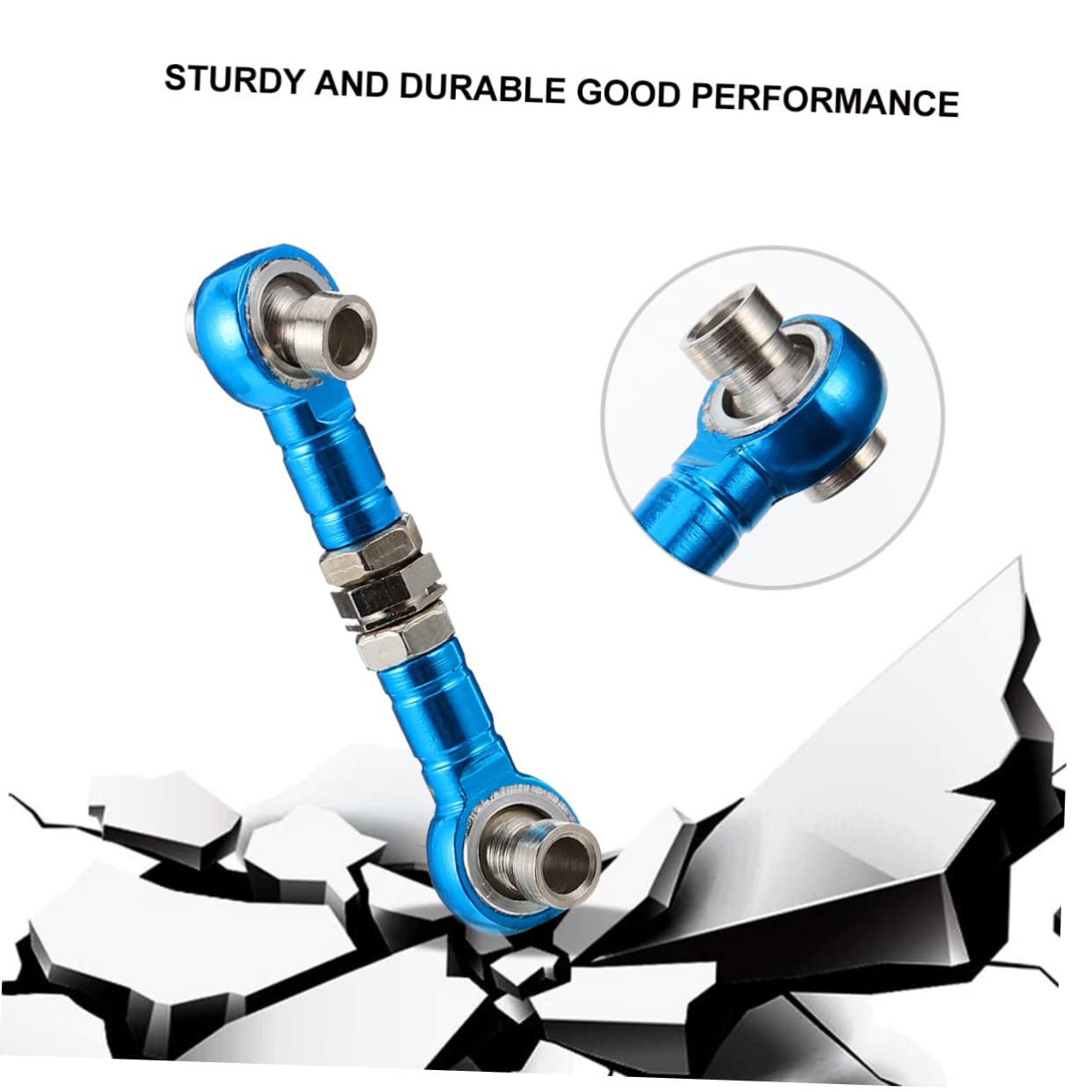 TEHAUX 2sets Car Part Servo Link Tie Rod 33-43mm Pull Rod Fit Models and Easy to Install 2pcs*2