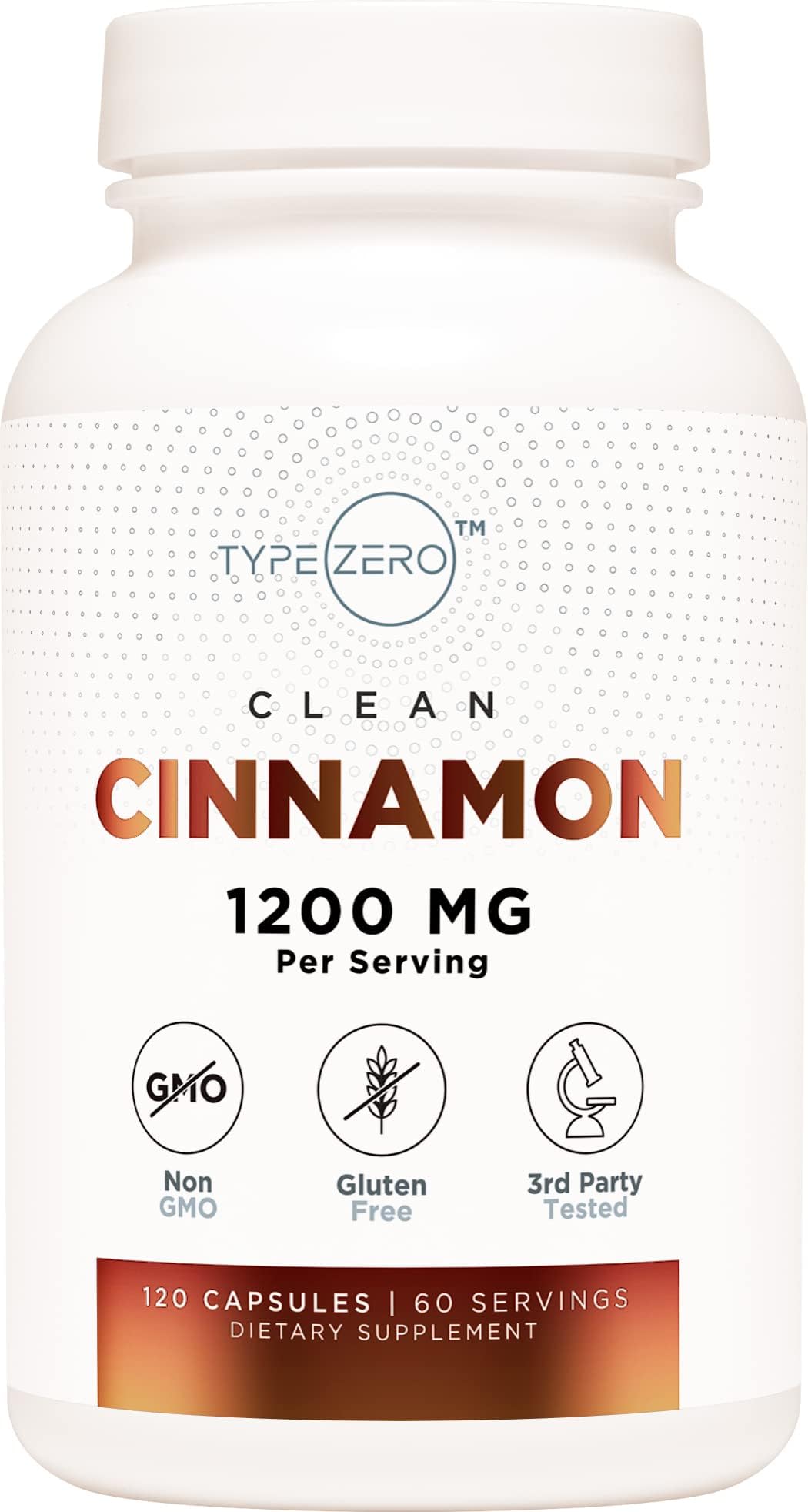 Type Zero Ceylon Cinnamon Capsules (1200mg 120 Capsules