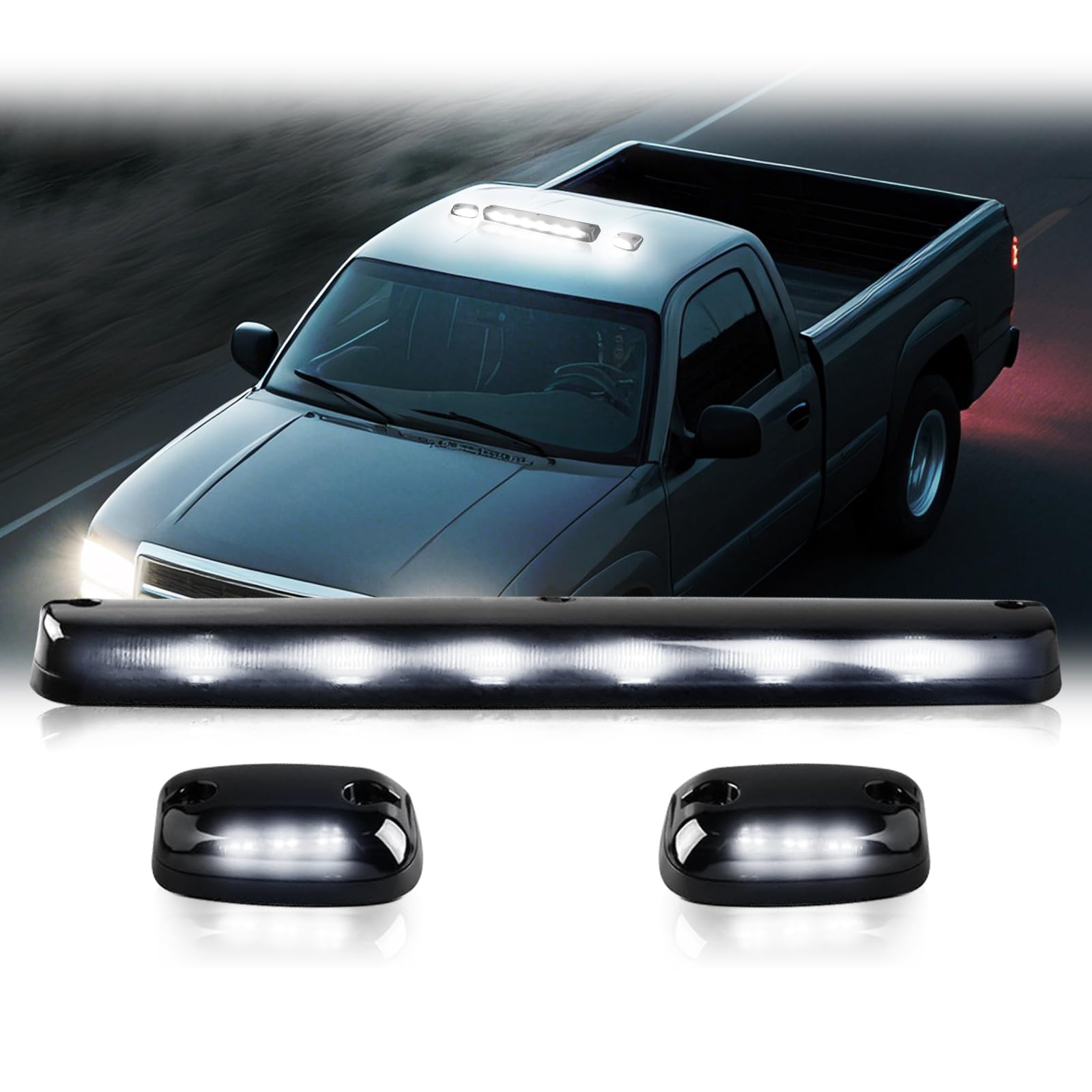 LED Smoke Side Marker Lights For Chevrolet Silverado/GMC Sierra 2500HD/3500HD Dually Bed (2015-2024) – Red/Amber, 3-Year Warranty
