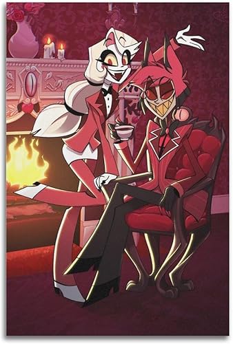 DIEODFL Hazbin Hotel - Póster de alta definición para pared, lienzo, decoración de pared, decoración del hogar, sala de estar, estética, 20 x 30