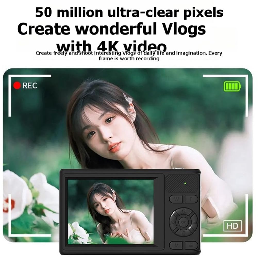 Aparat cyfrowy 4K HD 1080P 50MP autofokus vlogowanie kamera 2,8-calowy ekran IPS 16-krotny zoom kamera wideo