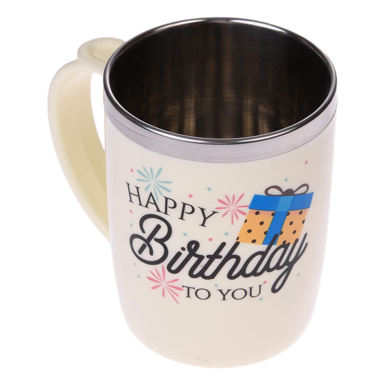 Kuber Industries Insulated Coffee Mug|Stainless Steel Double Wall Tea|Tumbler Cup|Milk Mug with Sliding Lid for Kids & Adults|400 ML (Cream) (B0BS9NBRVB) Amazon Price History, Amazon Price Tracker