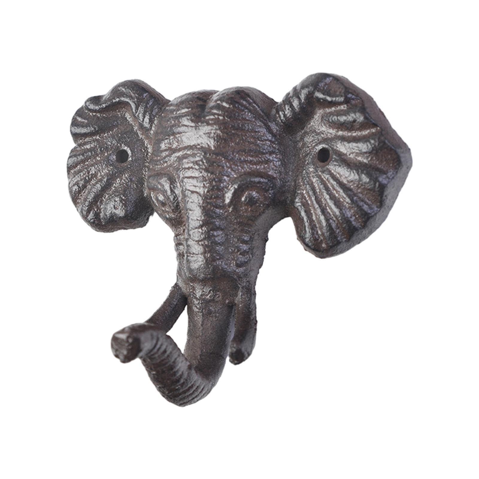 Porte-clés Éléphant En Bois Avec Crochets - Support Mural Pour Clés, Serviettes, Sacs - Décoration Entrée Ou Salle De Bain - 8