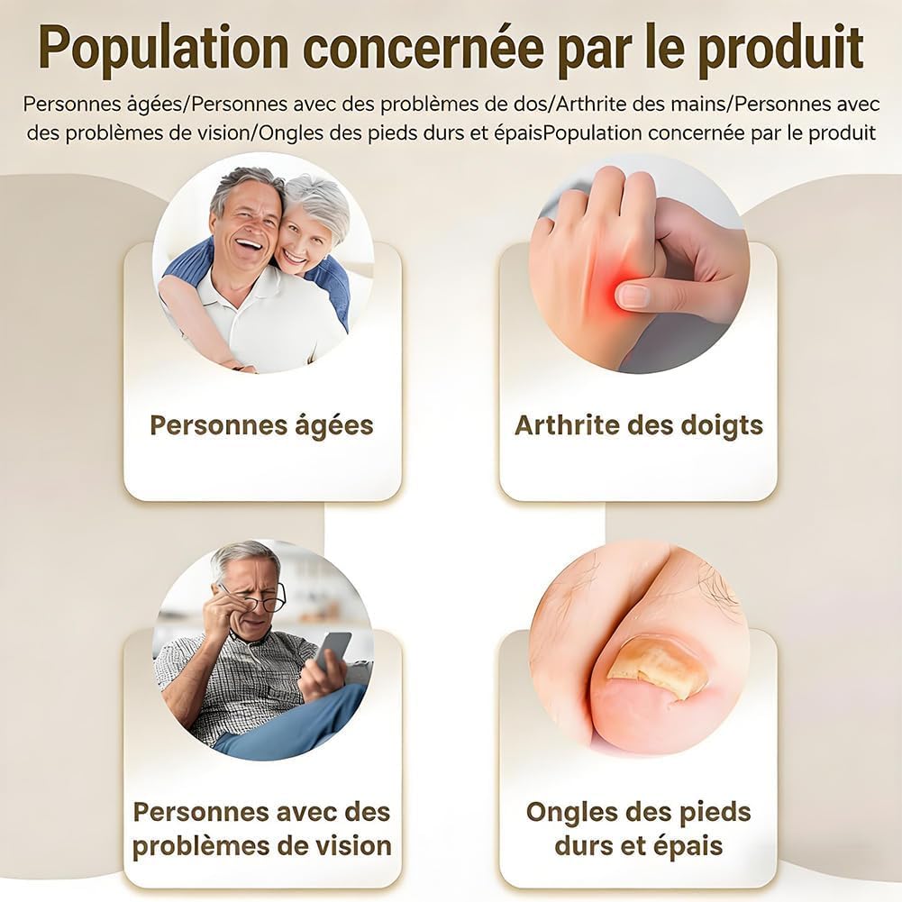Coupe Ongle Électrique Pied et Main, Rechargeable Silencieux, Lime à Ongle 3-en-1 avec LED, Pour Ongles Durs et Épais, Idéal pour Seniors, Adultes et Bébé (Noir)
