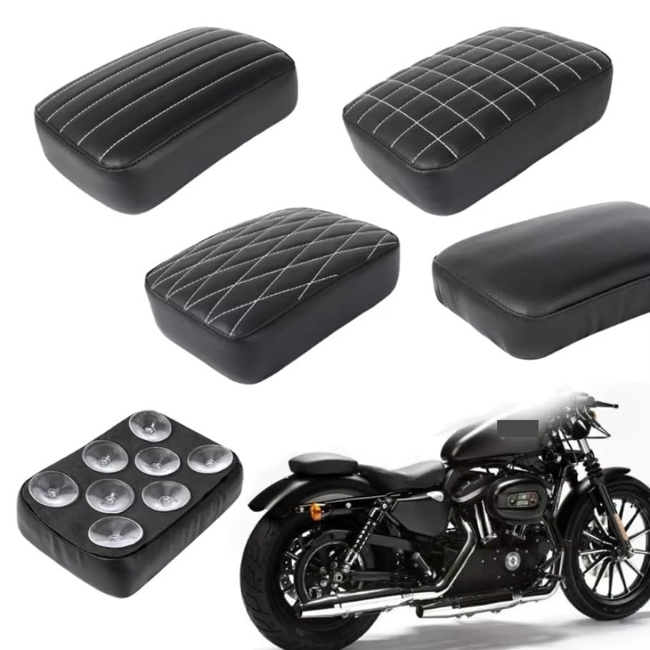 Selle passager noir à 8 ventouses aux finitions soignées pour Softail et Dyna - 2