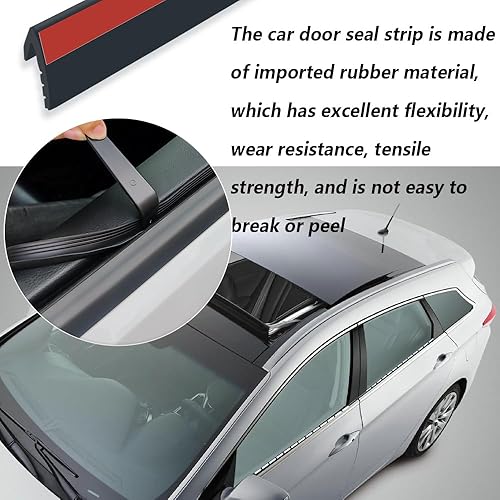 Miniatura 6 de Tira universal de sellado de ventana de coche con parte trasera adhesiva, en forma de V, a prueba de sudor, evita la intemperie automotriz con