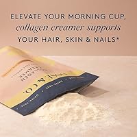 Vista 6 de Dose & Co - Crema de péptidos de colágeno sin lácteos, vainilla, polvo, apto para dieta cetogénica, péptidos de colágeno tipo I y III, leche de coco