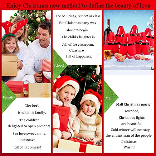 10Pcs Christmas Decorations Gift Bags Candy Bags Santa Pants Style Lovely Treat Bags For Children Best For Wedding Holiday New Year Small Size(More Options) #TOP6