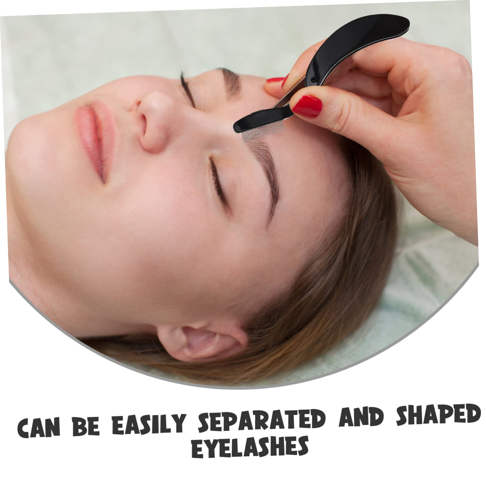 Mikinona 2sets Metal Eyelash Comb Eyebrow Makeup Tool Stylish Portable Beauty Grooming Comb 2pcs*2