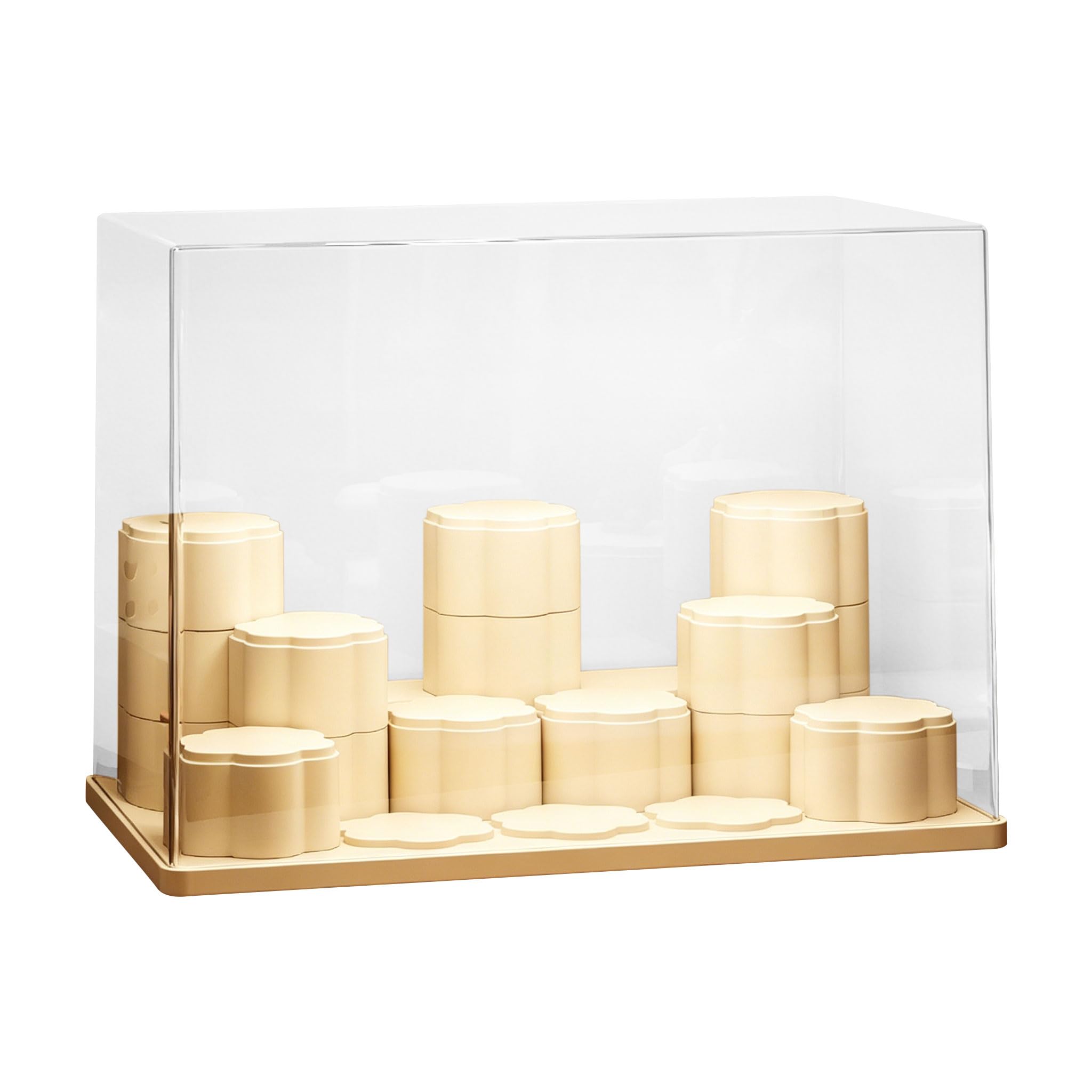 Xjdzineq Adaptable Display Platform for Figure Collections Providing Flexible Arrangements and Robust Large Step Presentation Shelf for Collectible Figures Featuring Customizable Design and Slip Base