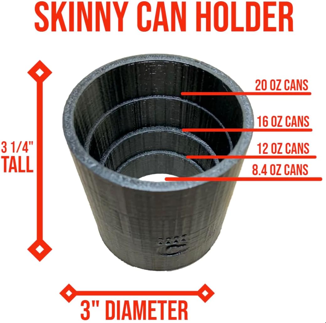 Universal Car Cup Holder Adapter for All Skinny Can Sizes - Fits Red Bull, Energy Drinks & More - Anti-Spill, Secure Fit