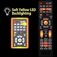 Vista 2 de Control remoto universal de TV con botón de iluminación compatible con LG, Samsung, Philips, Panasonic, Sharp TCL, Vizio, Sony, Sanyo, Toshiba