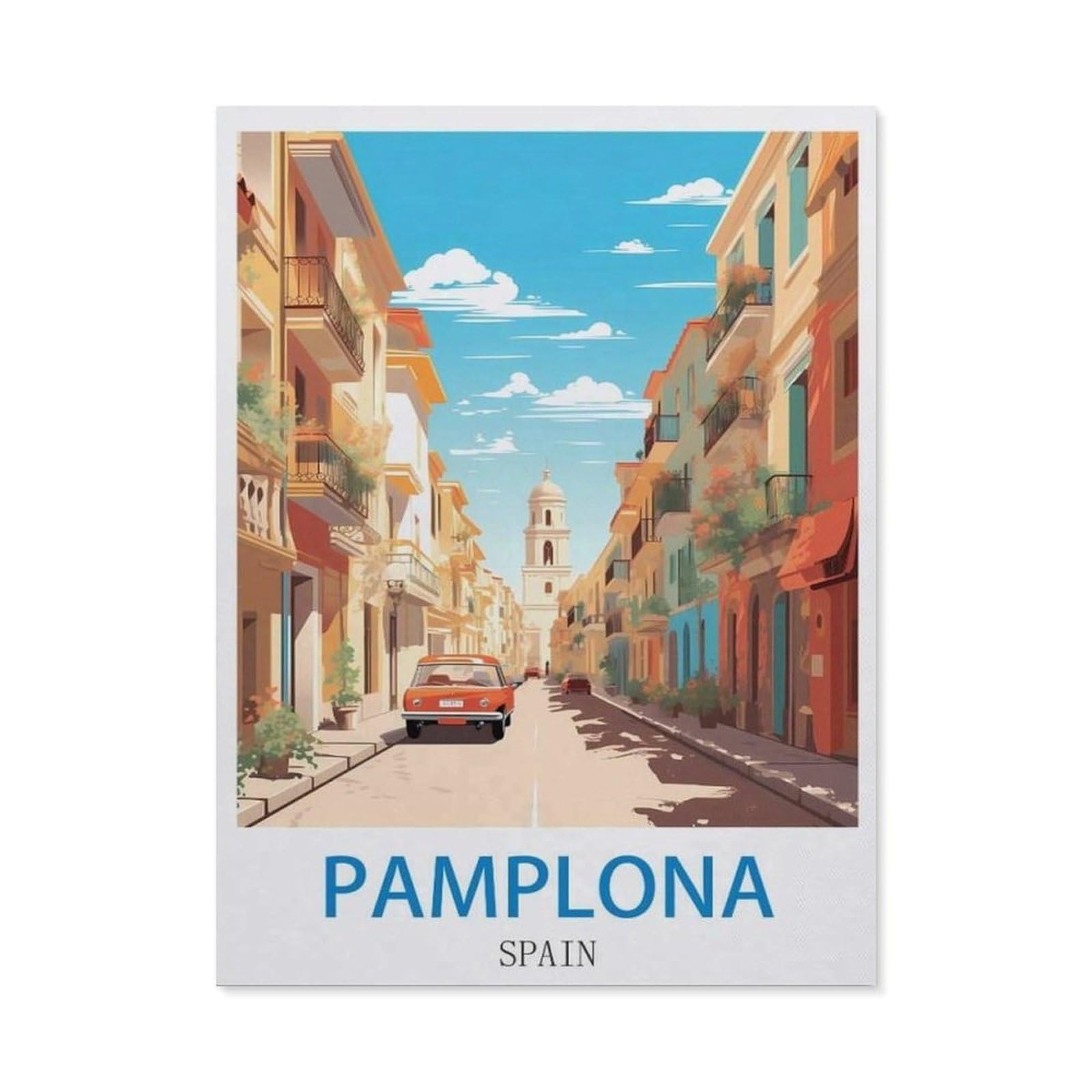BEAYODKP 5D DIY Diamond Painting kit，Pamplona Spain（40x50cm）