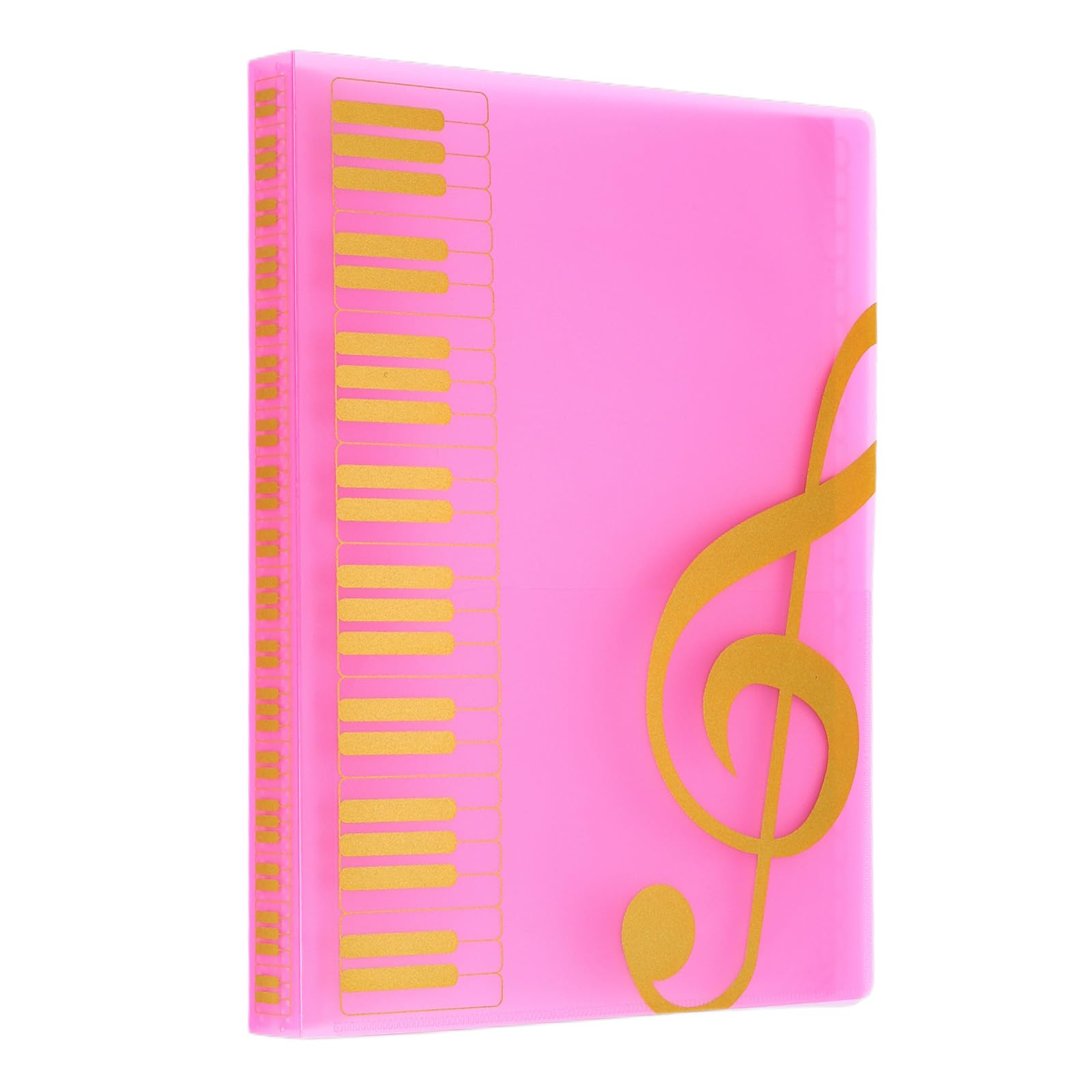 MECCANIXITY Carpeta de partituras con 80 fundas, 160 páginas, organizador en espiral, tamaño carta, 8.5 x 11 pulgadas, papel A4, bolsa de almacenamiento para coros de conciertos (rojo rosa)