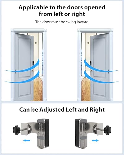 Miniatura 6 de Stouchi Montura de Timbre Parpadeante Sin Taladro, Montura de Cámara de Timbre de Video Antirrobo para Apartamentos, Kit de Soporte de Montura de