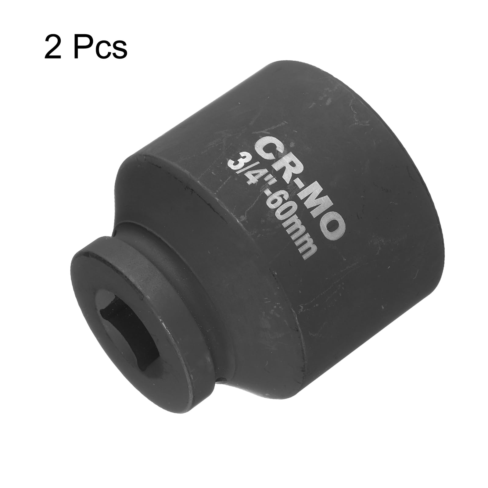 QUARKZMAN 2 Piezas 3/4-Pulgada Llave de Vaso de Impacto de 12 Puntos 60mm Métrica Husillo Tuerca Llave de Vaso Conductor para Reparación de Automóviles Fácil Extracción