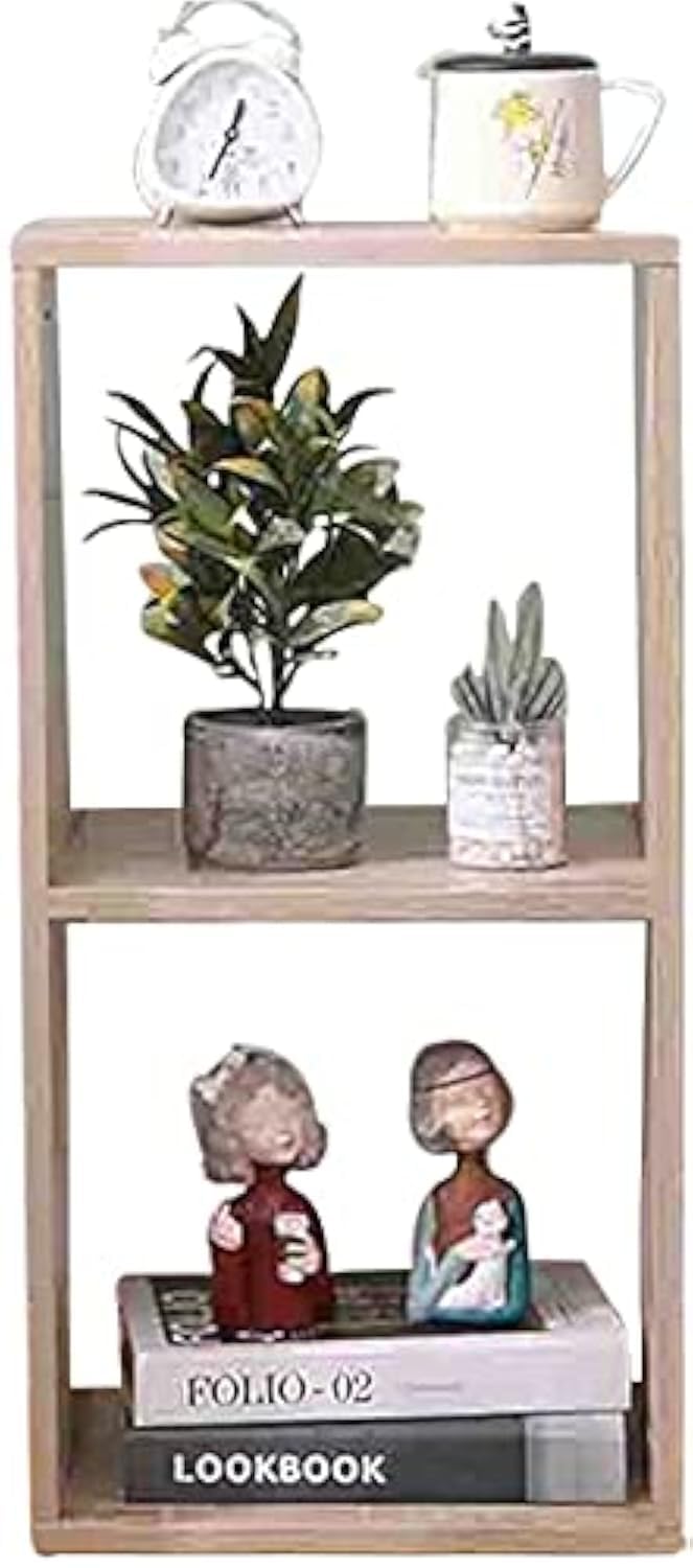 Doppio Cubo arredo portaoggetti Libreria Scaffale Rovere 35x30x70 legno MDF mensola scaffale Design Ufficio ingresso soggiorno