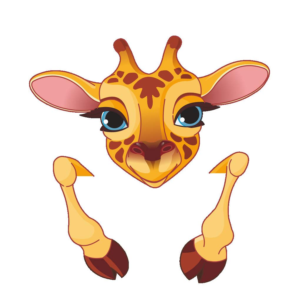 SKKWJEGE Cartoon Animal Switch Sticker Living Room Bedroom Bathroom Light Switch Cute Decal Wall Decor, giraffe