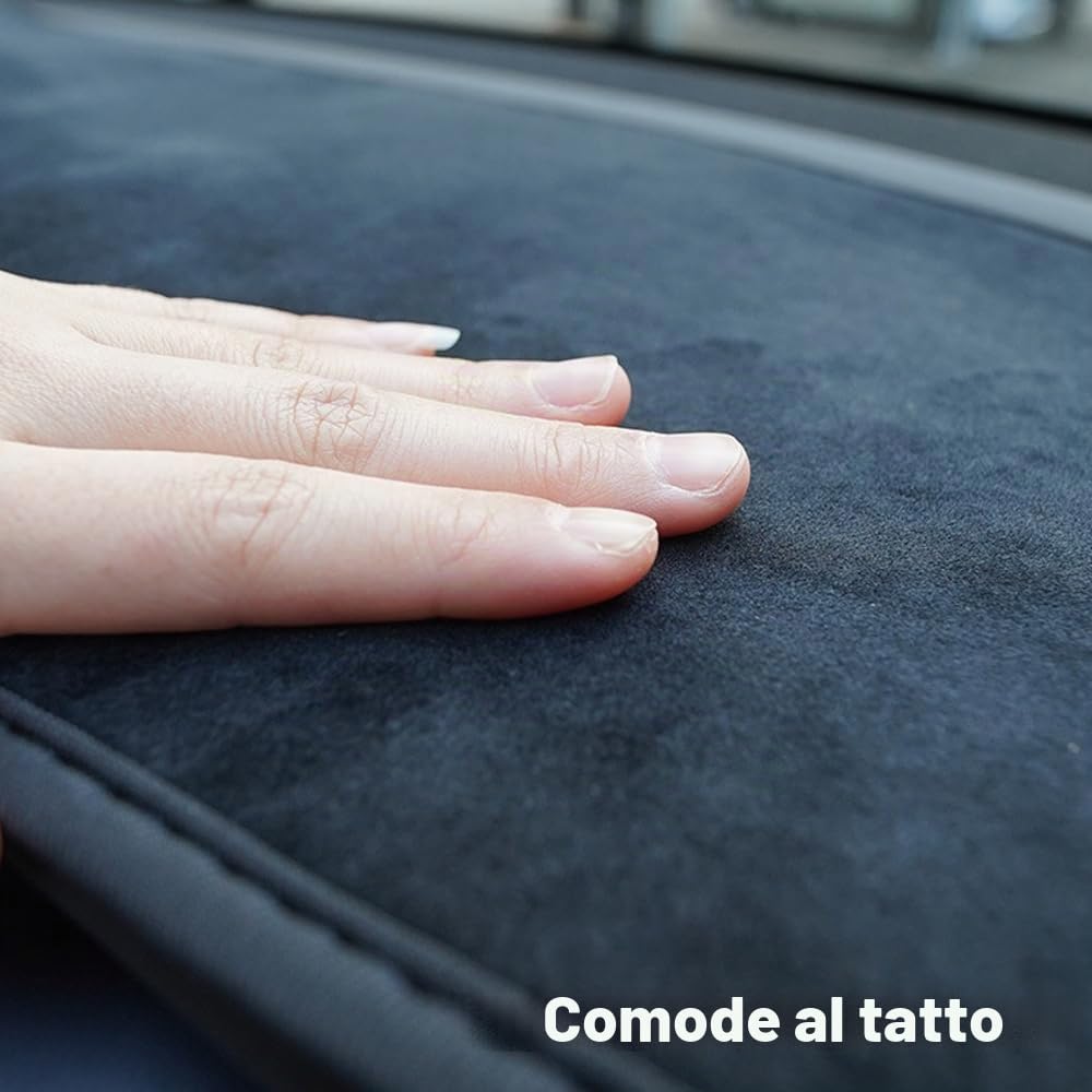 Baceyong 1 tappetino parasole per cruscotto auto, copertura per cruscotto, antiscivolo, protezione parasole, antiriflesso, 2017-2022, compatibile con Tes1a Model 3