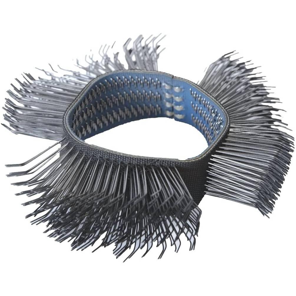 Brosse à Fil d Acier Ronde Coudée 103 x 23 x 0,7 mm - Acier, Résistante et Précise - Zones Difficiles - D-Work