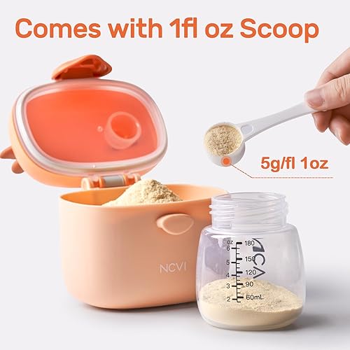 Miniatura 3 de NCVI Dispensador de fórmula para bebés sobre la marcha, contenedor de fórmula para llevar, soporte de fórmula para viajes, picnic al aire libre con