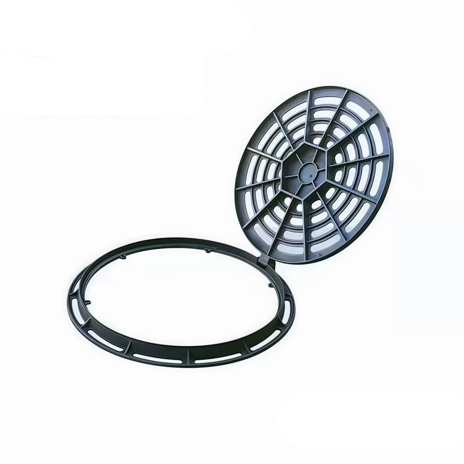Rejilla Desague Jardin de Hierro Dúctil, Rejillas Metálicas, Tapas de Registro con Bases, Adecuadas para Garajes(50cm/20in)