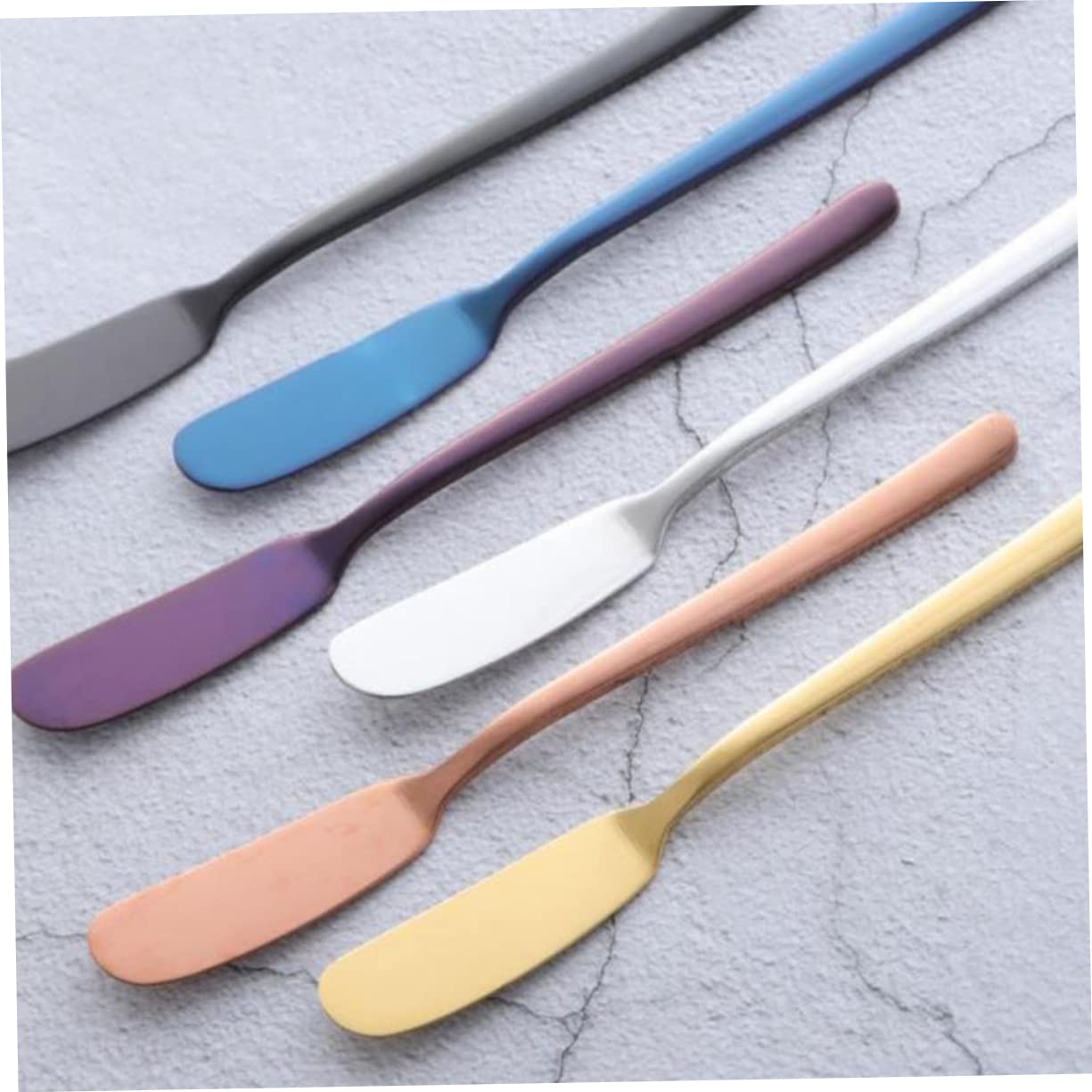 Alipis 2pcs Stainless Steel Butter Knife Cheese Butter Spreaders Wiping Jam Blade Multi-purpose Kitchen Tool