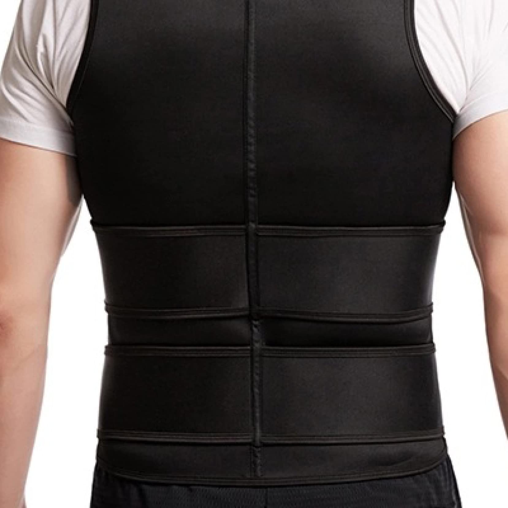 tank top do sauny gorsetowy dla mężczyzn trwała kamizelka modelująca z paskiem, szczuplejsze urządzenie do modelowania sylwetki do utraty wagi